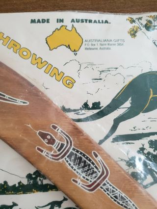 Vintage Australian Made Wood Boomerang 2
