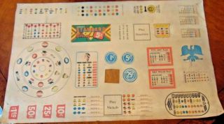 Vintage Jennings Standard Chief 5 Cents Paper Inserts Slots Machine