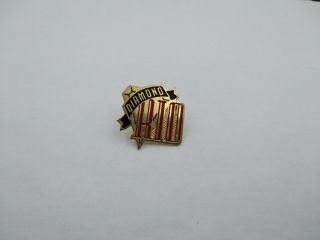 Vintage Solid 10k Lapel Pin Diamond Rio Country Western Band 3.  2 Grams Gold