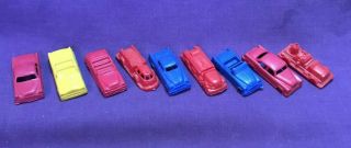 Group 9 Vintage Plastic Cars & Fire Engine Dime Store Gumball Cereal Prize