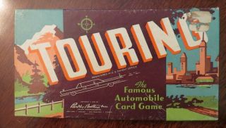 Touring Card Game 1957 Parker Brothers Unique Box Complete