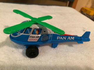 Vintage Tin / Plastic Toy (pan Am) Helicopter Aircraft Collectible Japan