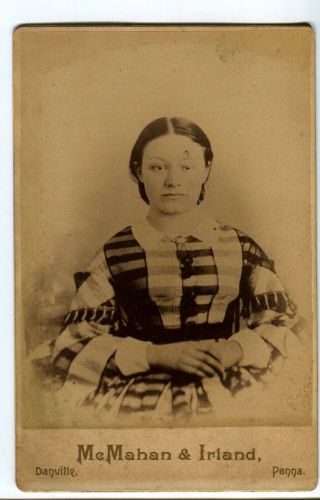 Cabinet Card,  Lady With Extraordinary Dress By Mcmahan & Irland,  Danville,  Pa