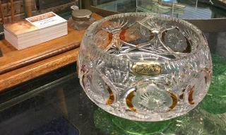 Vintage Crystal Bowl Julia Made In Poland