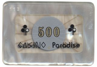 (1) 500 Ksh (kenya Shilling) Jeton Plaque At Casino Paradise From Kenya