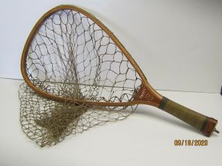 Great Vintage Laminated Trout Fishing Net,  11 " X 23 ",