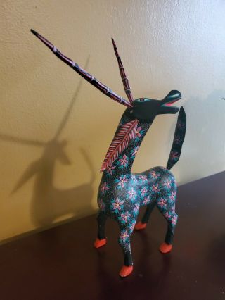 Oaxacan Wood Horse Folk Art Alebrije.  Signed Leovigildo Fabiano