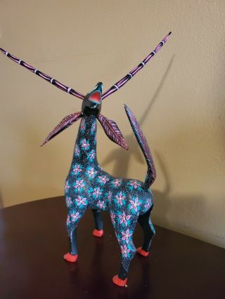 Oaxacan Wood Horse Folk Art ALEBRIJE.  Signed Leovigildo Fabiano 2