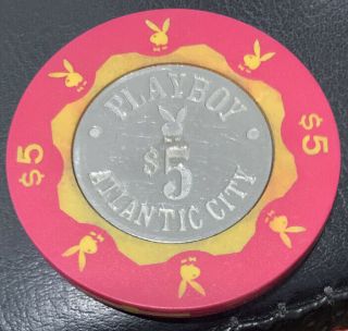 (1) $5.  Playboy Casino Chip - 1981 - Atlantic City,  Jersey - Bud Jones Mold