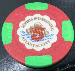 Resorts International Casino Atlantic City Nj $5 Chip