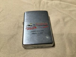 Vintage 1950s Zippo Lighter North American World Wide Moving Land Sea Air Truck