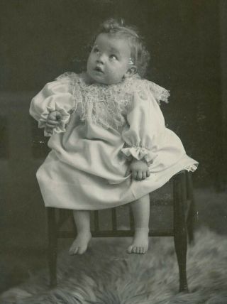 Antique Photo Cabinet Card Cute Little Girl Fashion By Fear Odessa Mo