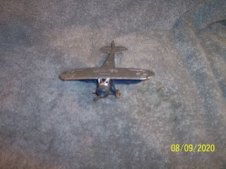 Vintage 1930s Tootsie Toy Us Navy Airplane Biplane 718 Made In Usa