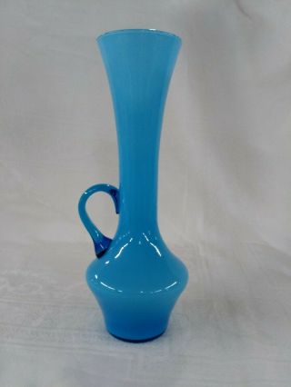 Vintage Empoli? Blue Cased Art Glass Vase