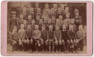 Cdv Photo Group Of Boys School Hackney Walter Children Fashion Victorian