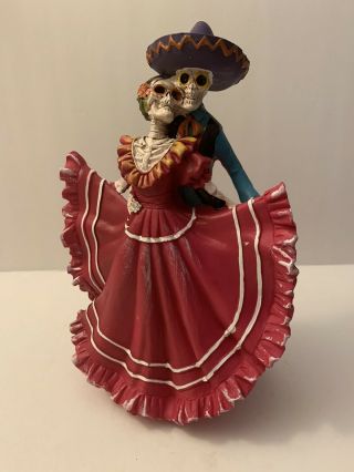 Day Of The Dead - Dia De Los Muertos Calavera Sugar Skull Couple Figure -