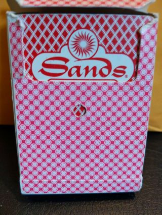 Rare Sands Hotel Casino Las Vegas Playing Cards Red Deck 1977