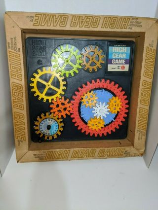 1962 Mattel High Gear Board Family Game Turning - Game Spinning Vintage Old Toy