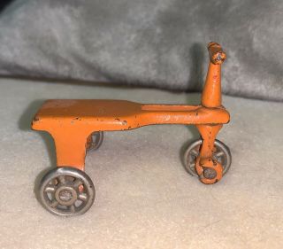 20s - 30s Kilgore Cast Iron Scooter Orange