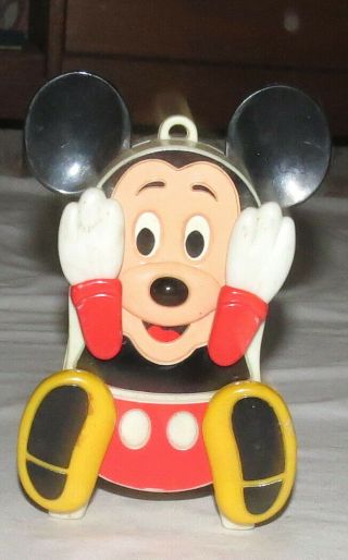 Walt Disney Vintage Mickey Mouse Illco Wind - Up Musican Peekabo Toy