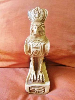 Unique Antique Handmade Statue Of Ancient Egyptian King Horus Falcon