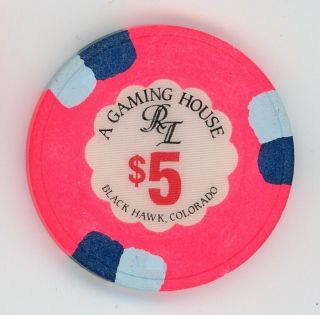 Rohling Inn - A Gaming House - $5 Casino Chip Black Hawk,  Colorado