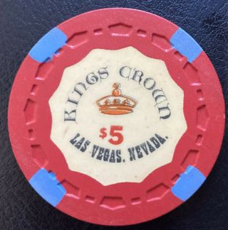 Kings Crown Casino Las Vegas Nv $5 Chip 1965