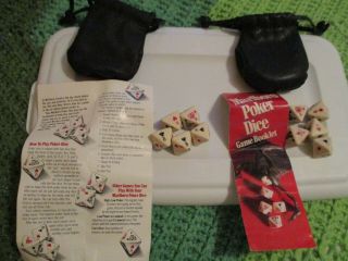 2 Vintage Marlboro Poker Dice Games,  Each With Leather Pouch & Game Booklet
