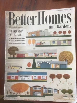 Better Homes And & Gardens September 1958 Vintage