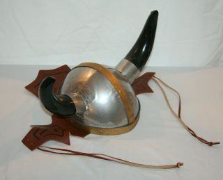 Medieval Norse Viking Warrior Helmet with Horns 2