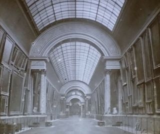 Picture Gallery,  Musee National Du Louvre,  Paris,  Magic Lantern Glass Slide