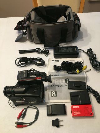Vintage Rca Pro8 Camcorder - Plus All Accessories Shown  Not