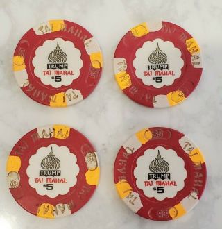 $5 Atlantic City Trump Taj Mahal Casino Chip Closed 2016 Donald President