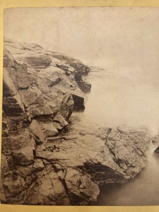 Cape Ann Scenery Stereo View Card “ Norman’s Woe” Scene Of Wreck Of The Hesperus