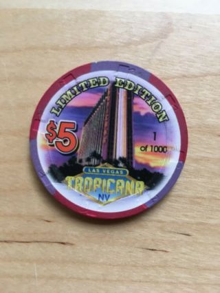 Tropicana Brooks Robinson $5 casino chip limited edition 1 of 1000Hall of Famer 2