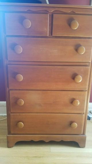 Vintage Solid Maple Wood Chest Of Drawers - Local - Montclair,  Nj