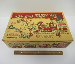 1950s Vintage Empty Box Only Marx Wild West Toy Train Set Yz2873