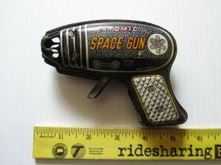 Vintage Tin Toy Litho Atomic Space Gun Japan Metal 1950 