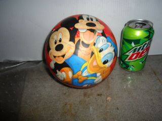 Vintage ' 80 ' s Inflatable Disney Mickey Mouse Rubber Toy Ball - Goofy Donald Duck 2