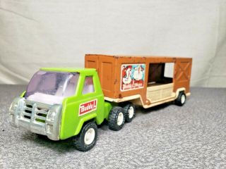 Vintage Buddy L Farm Tractor Trailer Truck Toy