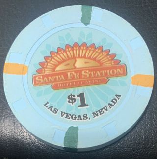 Casino Chip Token $1 Santa Fe Station - Las Vegas Nv - Paulson H&c