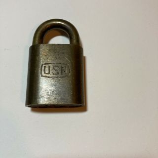 Vintage Best Company Logo Padlock United States Navy (usn) No Keys Lock Only