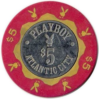 Playboy Club Atlantic City $5 Casino Chip.