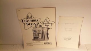 Columbia Booklet/manuals - - Originals A Pair