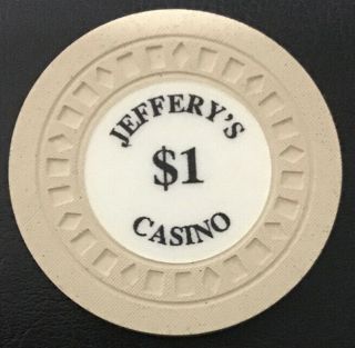 Jeffrey’s Casino Diasqr Mold $1 Illegal Casino Poker Chip