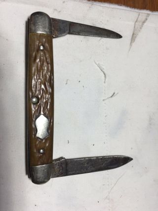 Vintage Remington 2 Blade Bone Handle 3” Pocket Knife No Numbers