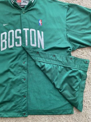 Vintage Authentic Nike Boston Celtics Warmup Jacket/Shooting Shirt Green Size XL 3
