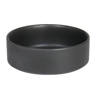 Japanese Ikebana Vase Suiban Bowl 6.  25 " D X 2 " H Ceramic Black Matte Made In Japan