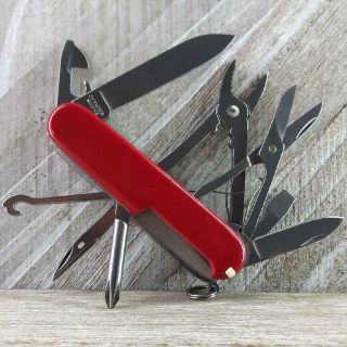 Victorinox Deluxe Tinker Swiss Army Knife Red Very Good Cnd Multi - Tool Plier EDC 2
