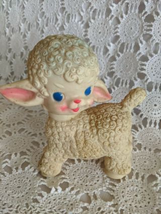 The Sun Rubber Co Lamb 1955 Vinyl Squeaky Toy.